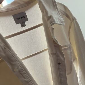 Nine West all white denim jacket! Size S